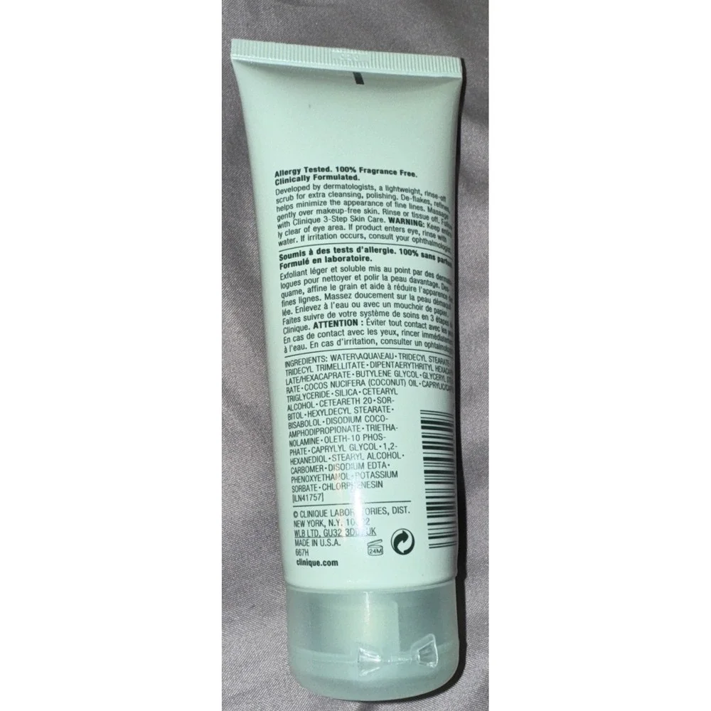 Clinique 7 Day‎ Scrub Cream Rinse-Off Formula 3.4oz Full Size